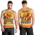 Personalised PNG Hamamas Krismas Men Tank Top Papua New Guinea Bird Of Paradise Merry Christmas Gold Style - Wonder Print Shop