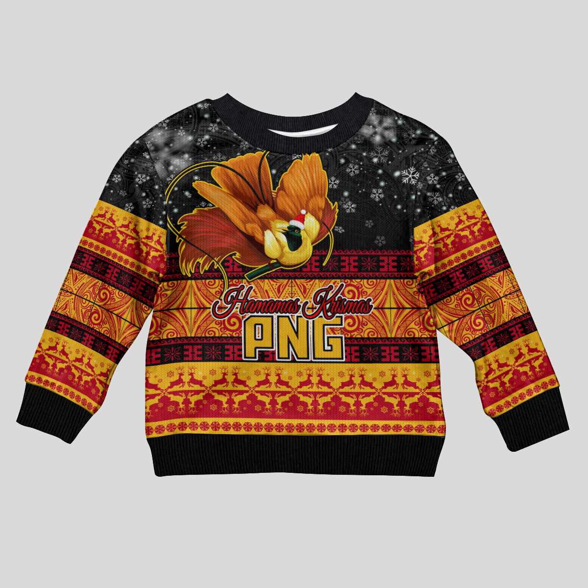 png-hamamas-krismas-kid-ugly-christmas-sweater-papua-new-guinea-bird-of-paradise-merry-christmas-black-style