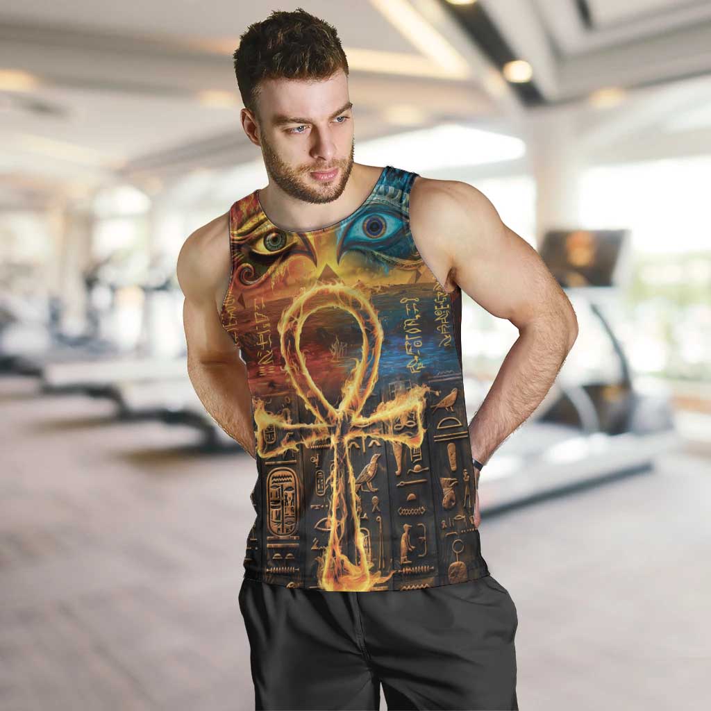 Eye of Ra and Eye of Horus Men Tank Top Power and Magic Ancient Egyptian Mythology - Wonder Print Shop