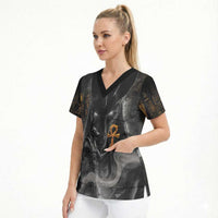 Mythical Anubis Scrub Top The Egyptian God of Death