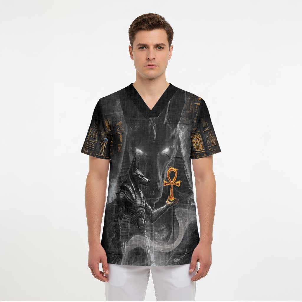 Mythical Anubis Scrub Top The Egyptian God of Death