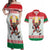 Belarus Ice Hockey Custom Couples Matching Off Shoulder Maxi Dress and Hawaiian Shirt With Bison Mascot Flag Style