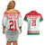 Belarus Ice Hockey Custom Couples Matching Off Shoulder Short Dress and Hawaiian Shirt With Bison Mascot Flag Style