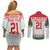 Belarus Ice Hockey Custom Couples Matching Off Shoulder Short Dress and Long Sleeve Button Shirt With Bison Mascot Flag Style