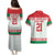 Belarus Ice Hockey Custom Couples Matching Puletasi and Hawaiian Shirt With Bison Mascot Flag Style