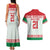 Belarus Ice Hockey Custom Couples Matching Tank Maxi Dress and Hawaiian Shirt With Bison Mascot Flag Style