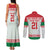 Belarus Ice Hockey Custom Couples Matching Tank Maxi Dress and Long Sleeve Button Shirt With Bison Mascot Flag Style