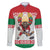 Belarus Ice Hockey Custom Family Matching Long Sleeve Bodycon Dress and Hawaiian Shirt With Bison Mascot Flag Style