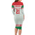 Belarus Ice Hockey Custom Family Matching Long Sleeve Bodycon Dress and Hawaiian Shirt With Bison Mascot Flag Style