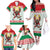 Belarus Ice Hockey Custom Family Matching Off The Shoulder Long Sleeve Dress and Hawaiian Shirt With Bison Mascot Flag Style