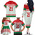 Belarus Ice Hockey Custom Family Matching Off The Shoulder Long Sleeve Dress and Hawaiian Shirt With Bison Mascot Flag Style