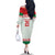 Belarus Ice Hockey Custom Family Matching Off The Shoulder Long Sleeve Dress and Hawaiian Shirt With Bison Mascot Flag Style