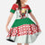 Belarus Ice Hockey Custom Family Matching Off Shoulder Maxi Dress and Hawaiian Shirt With Bison Mascot Flag Style