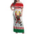 Belarus Ice Hockey Custom Family Matching Off Shoulder Maxi Dress and Hawaiian Shirt With Bison Mascot Flag Style