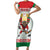 Belarus Ice Hockey Custom Family Matching Short Sleeve Bodycon Dress and Hawaiian Shirt With Bison Mascot Flag Style