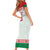 Belarus Ice Hockey Custom Family Matching Short Sleeve Bodycon Dress and Hawaiian Shirt With Bison Mascot Flag Style