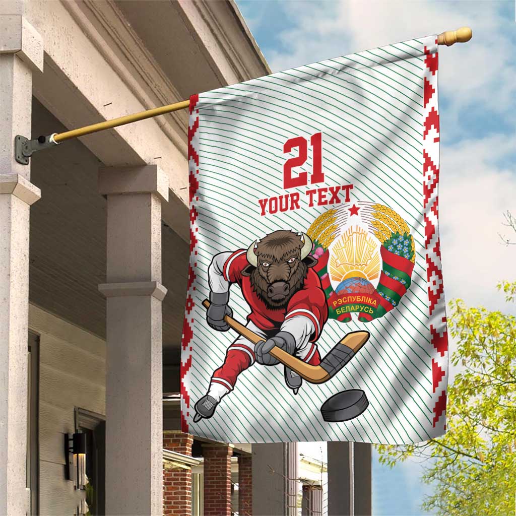 Belarus Ice Hockey Custom Garden Flag With Bison Mascot Flag Style