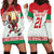 Belarus Ice Hockey Custom Hoodie Dress With Bison Mascot Flag Style