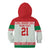 Belarus Ice Hockey Custom Kid Hoodie With Bison Mascot Flag Style