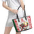 Belarus Ice Hockey Custom Leather Tote Bag With Bison Mascot Flag Style