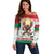 Belarus Ice Hockey Custom Off Shoulder Sweater With Bison Mascot Flag Style