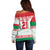 Belarus Ice Hockey Custom Off Shoulder Sweater With Bison Mascot Flag Style