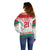 Belarus Ice Hockey Custom Off Shoulder Sweater With Bison Mascot Flag Style