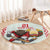 Belarus Ice Hockey Custom Round Carpet With Bison Mascot Flag Style