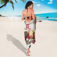 Belarus Ice Hockey Custom Sarong With Bison Mascot Flag Style