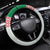 Belarus Ice Hockey Steering Wheel Cover With Bison Mascot Flag Style