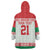 Belarus Ice Hockey Custom Wearable Blanket Hoodie With Bison Mascot Flag Style