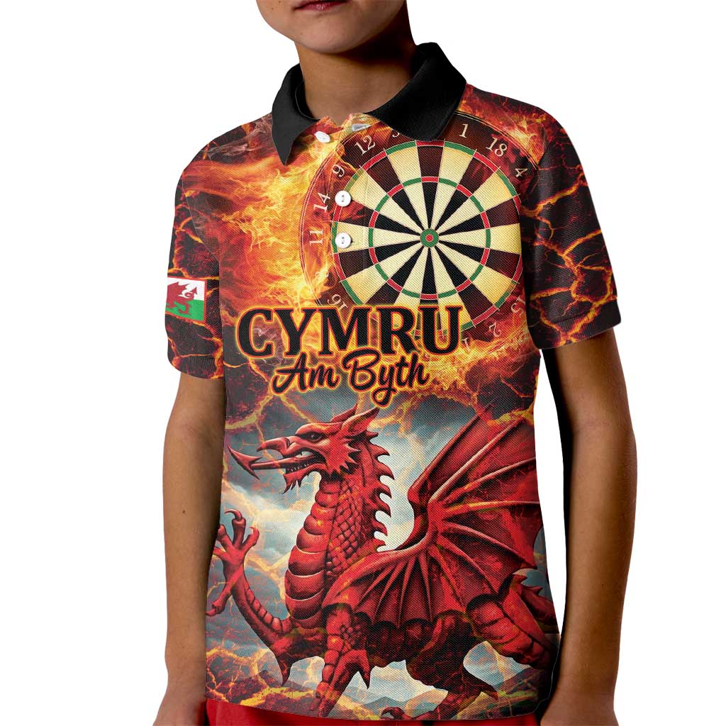 Wales Darts Wales Forever Personalized Kid Polo Shirt Cymru Am Byth Dragons