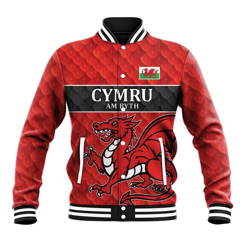 Wales Rugby Custom Baseball Jacket Y Ddraig Goch Ddyry Cychwyn