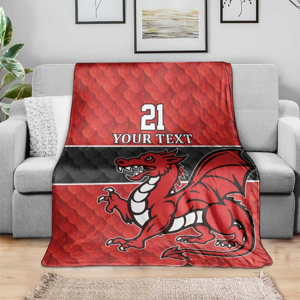 Wales Rugby Custom Blanket Y Ddraig Goch Ddyry Cychwyn