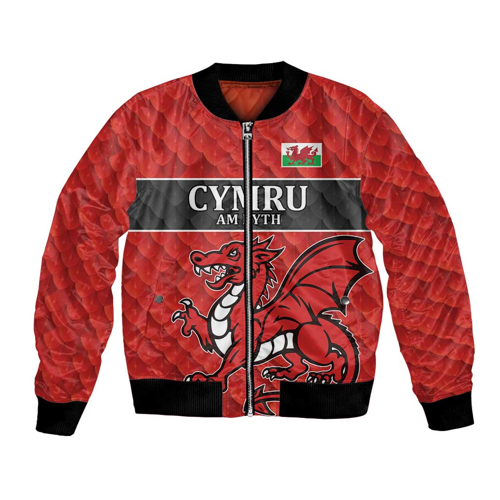 Wales Rugby Custom Bomber Jacket Y Ddraig Goch Ddyry Cychwyn