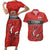 Wales Rugby Custom Couples Matching Short Sleeve Bodycon Dress and Hawaiian Shirt Y Ddraig Goch Ddyry Cychwyn