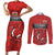 Wales Rugby Custom Couples Matching Short Sleeve Bodycon Dress and Long Sleeve Button Shirt Y Ddraig Goch Ddyry Cychwyn