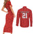 Wales Rugby Custom Couples Matching Short Sleeve Bodycon Dress and Long Sleeve Button Shirt Y Ddraig Goch Ddyry Cychwyn