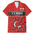 Wales Rugby Custom Family Matching Off The Shoulder Long Sleeve Dress and Hawaiian Shirt Y Ddraig Goch Ddyry Cychwyn