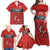 Wales Rugby Custom Family Matching Off Shoulder Maxi Dress and Hawaiian Shirt Y Ddraig Goch Ddyry Cychwyn