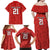 Wales Rugby Custom Family Matching Off Shoulder Maxi Dress and Hawaiian Shirt Y Ddraig Goch Ddyry Cychwyn