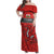 Wales Rugby Custom Family Matching Off Shoulder Maxi Dress and Hawaiian Shirt Y Ddraig Goch Ddyry Cychwyn