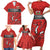 Wales Rugby Custom Family Matching Short Sleeve Bodycon Dress and Hawaiian Shirt Y Ddraig Goch Ddyry Cychwyn