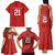 Wales Rugby Custom Family Matching Tank Maxi Dress and Hawaiian Shirt Y Ddraig Goch Ddyry Cychwyn