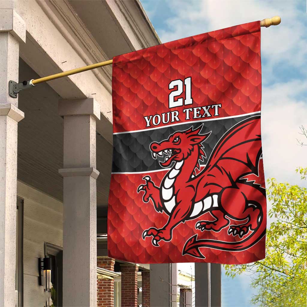 Wales Rugby Custom Garden Flag Y Ddraig Goch Ddyry Cychwyn