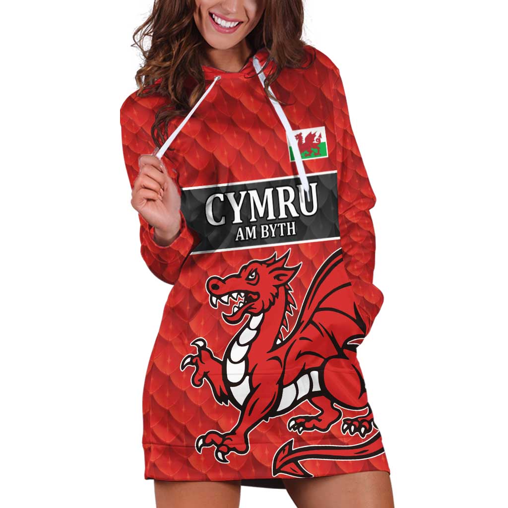 Wales Rugby Custom Hoodie Dress Y Ddraig Goch Ddyry Cychwyn