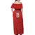 Wales Rugby Custom Off Shoulder Maxi Dress Y Ddraig Goch Ddyry Cychwyn