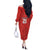 Wales Rugby Custom Off The Shoulder Long Sleeve Dress Y Ddraig Goch Ddyry Cychwyn