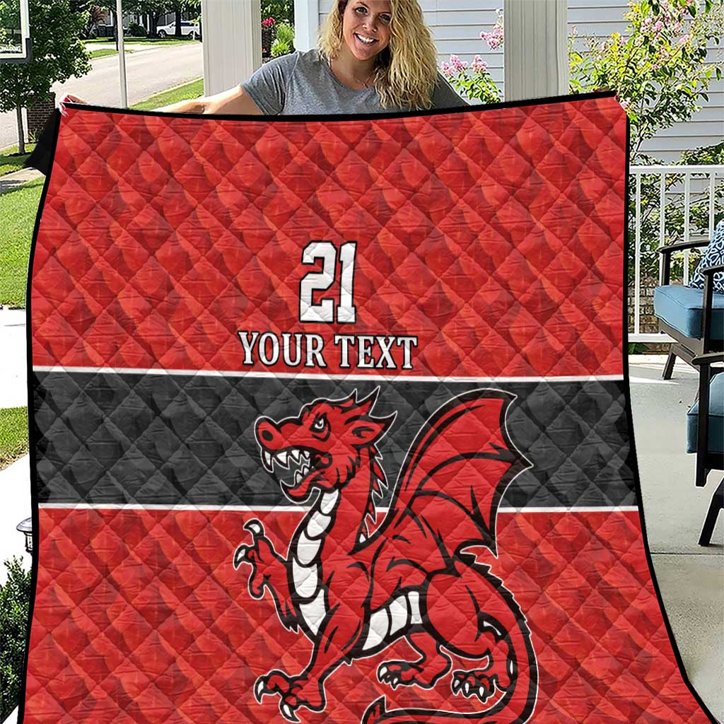 Wales Rugby Custom Quilt Y Ddraig Goch Ddyry Cychwyn