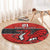 Wales Rugby Custom Round Carpet Y Ddraig Goch Ddyry Cychwyn